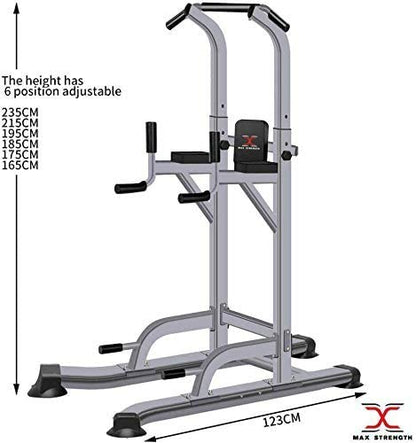 Max Strength Pull Up Bar Dip Station for Home Gym