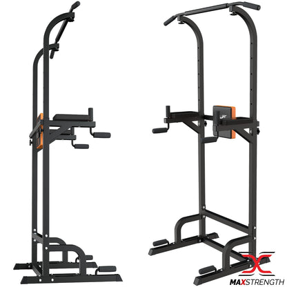 Max Strength Pull Up Bar Dip Station for Home Gym