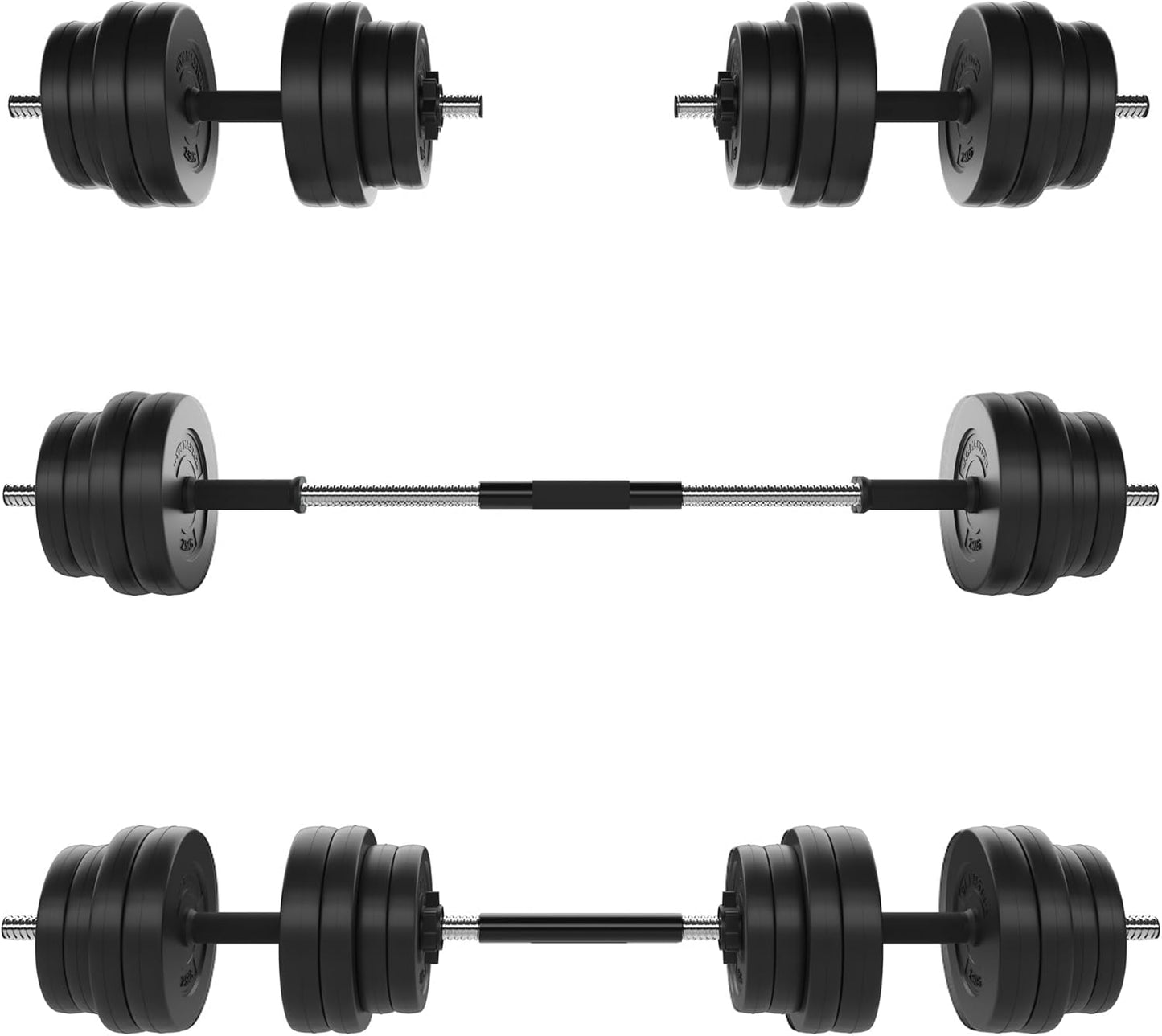 30kg Adjustable Dumbbell Barbell Weight Set