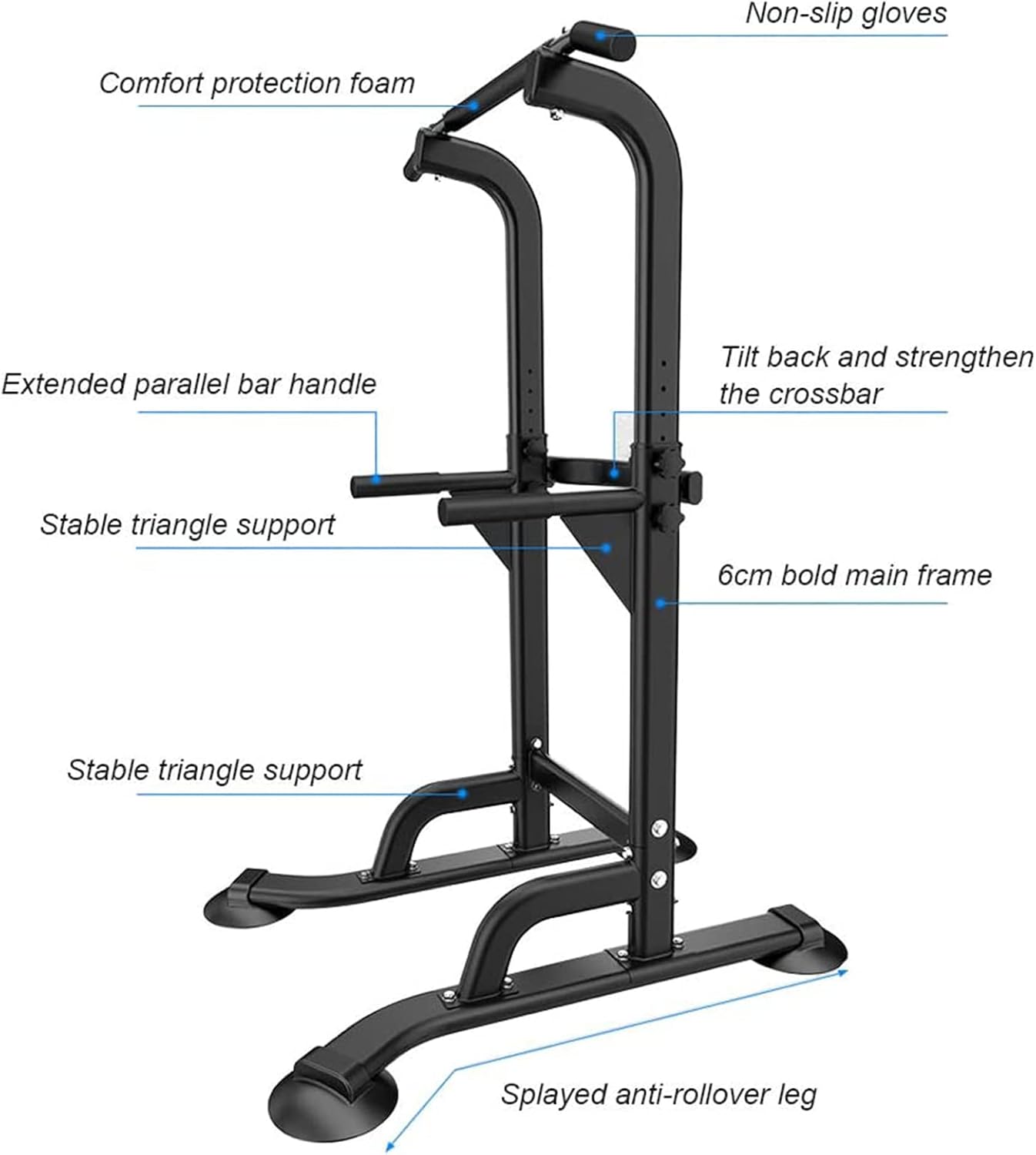 Height Adjustable Power Tower Station Pull up Bar