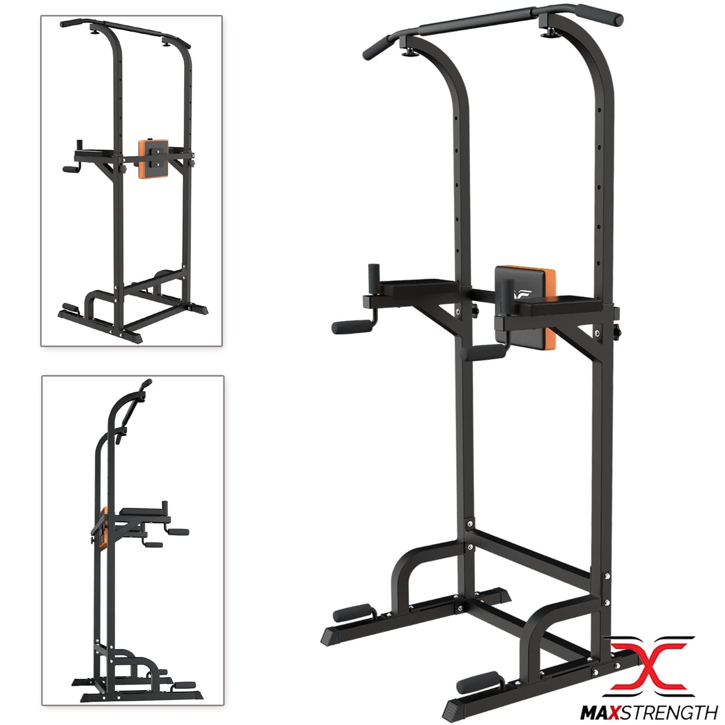 Max Strength Pull Up Bar Dip Station for Home Gym