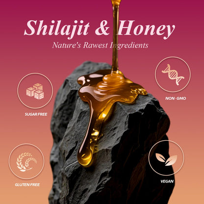 Shilajit Honey Sticks for Women - Hormone Balance & Natural Energy Booster 30 Servings