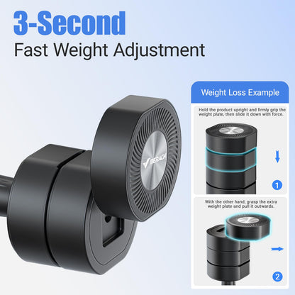 Adjustable Dumbbell Set of 2, 4 in 1 Hand Weights for Men/Women at Home
