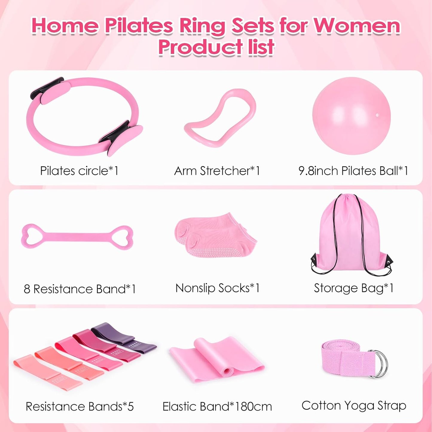 13Pcs Pilates Equipment Set Pilates Ring Set