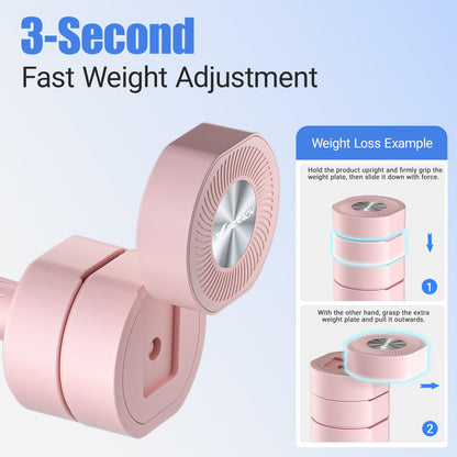 Adjustable Dumbbell Set of 2, 4 in 1 Hand Weights for Men/Women at Home