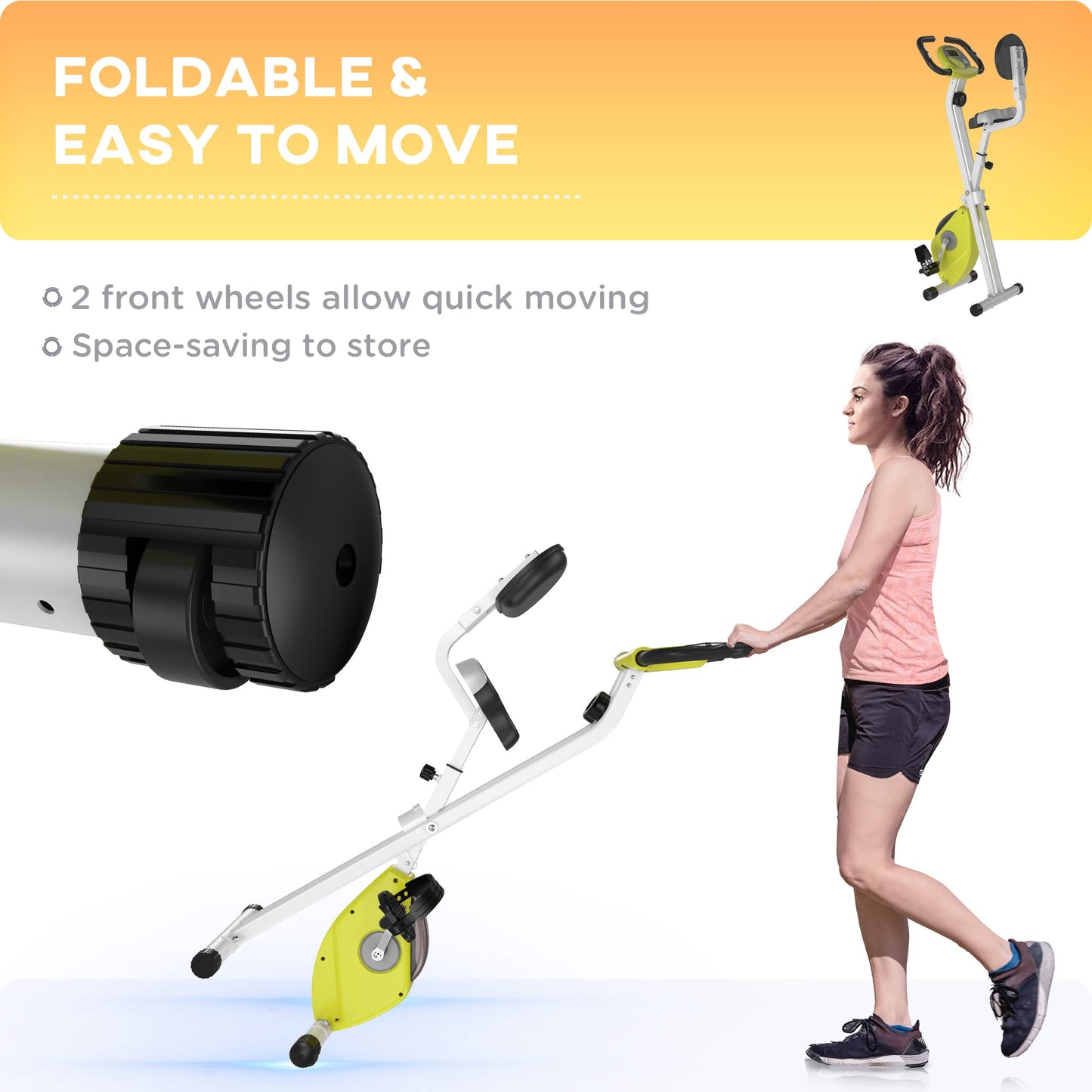 Folding Exercise Bike, Indoor Trainer