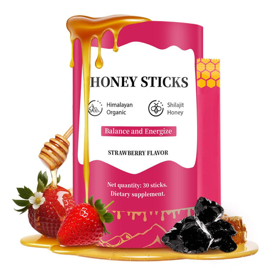 Shilajit Honey Sticks for Women - Hormone Balance & Natural Energy Booster 30 Servings