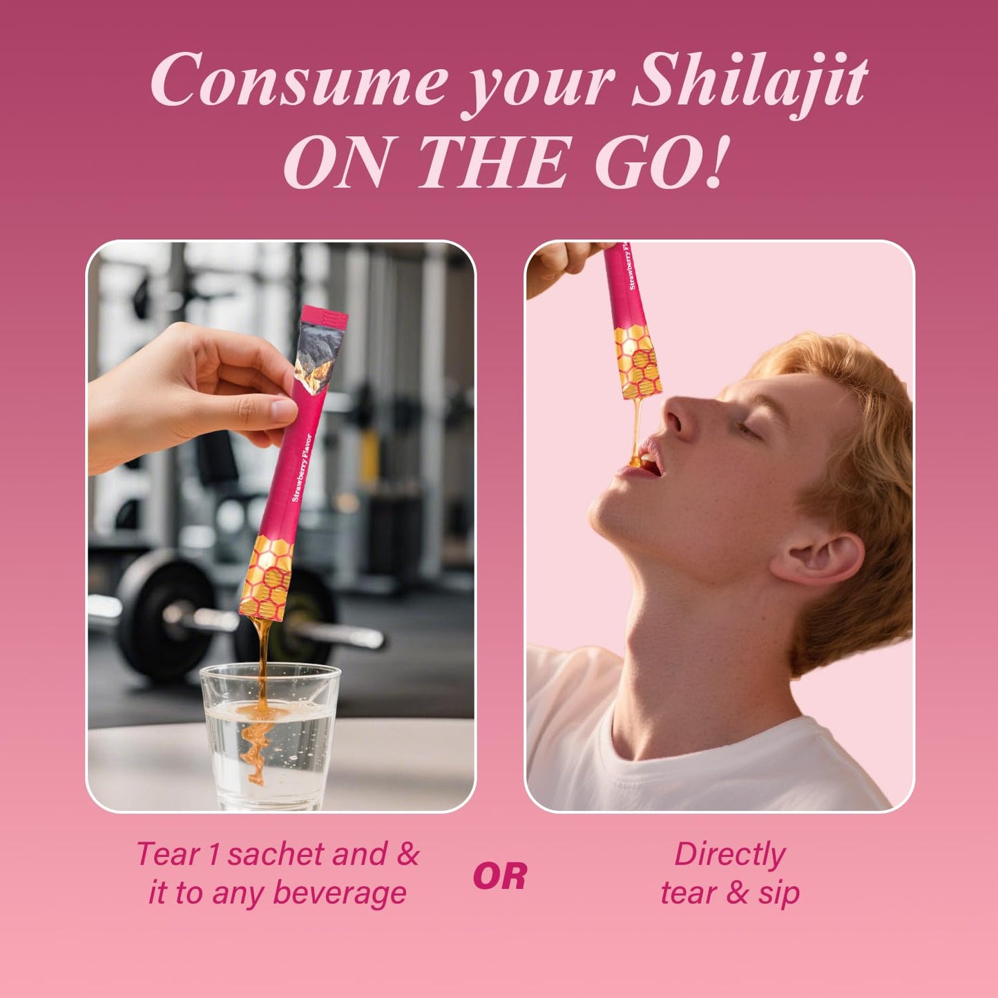 Shilajit Honey Sticks for Women - Hormone Balance & Natural Energy Booster 30 Servings