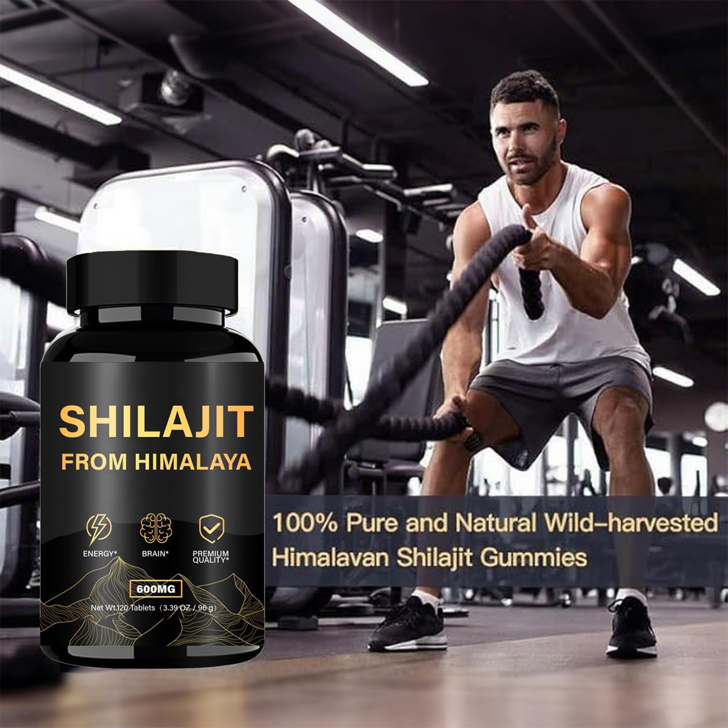 Shilajit Honey Sticks for Men, 100% Pure with Acid Fulvic, Essential Minerals, Boost Energy and Immunity, 30 Individually Packaged.