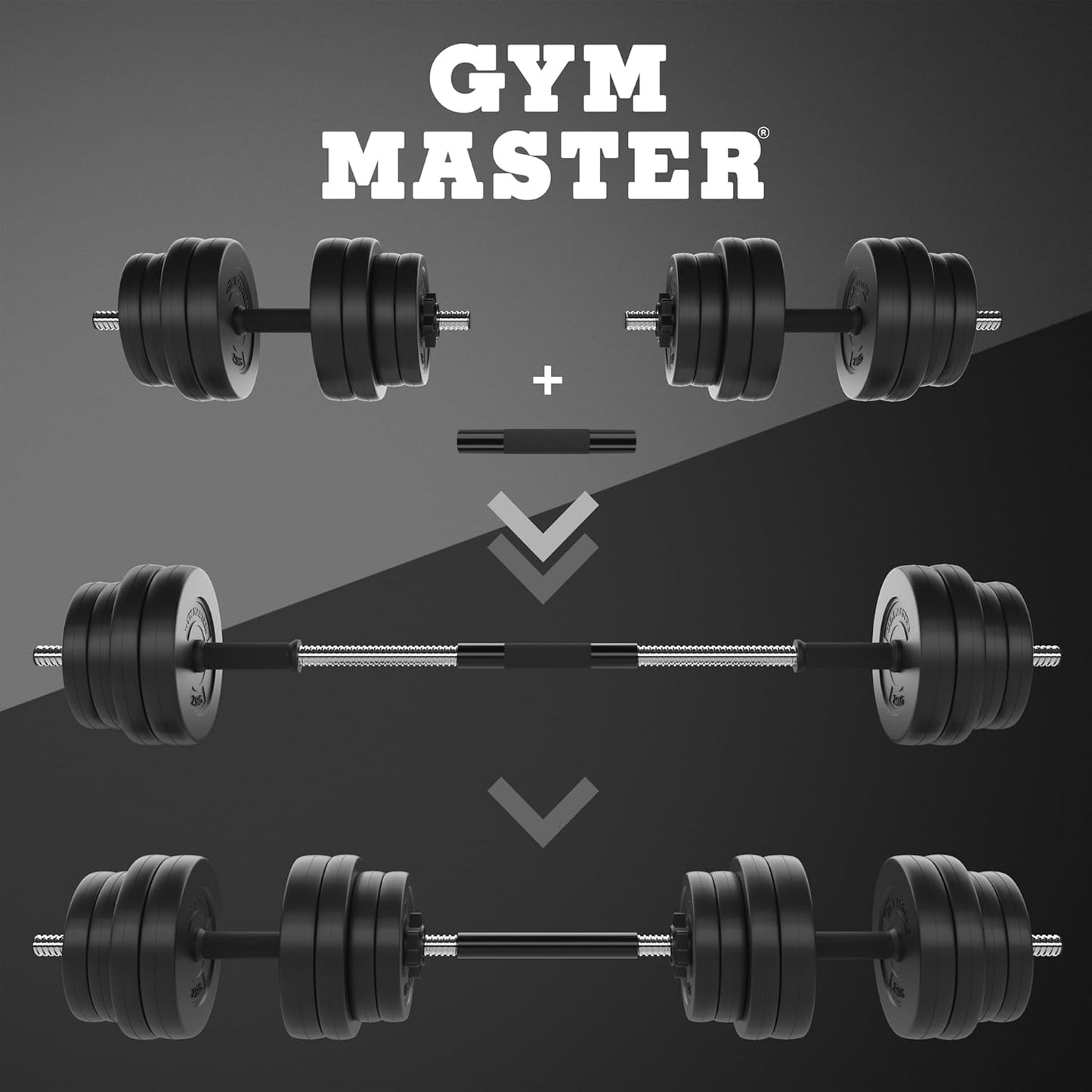 30kg Adjustable Dumbbell Barbell Weight Set