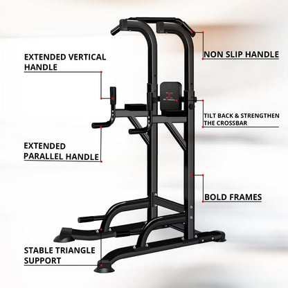 Max Strength Pull Up Bar Dip Station for Home Gym