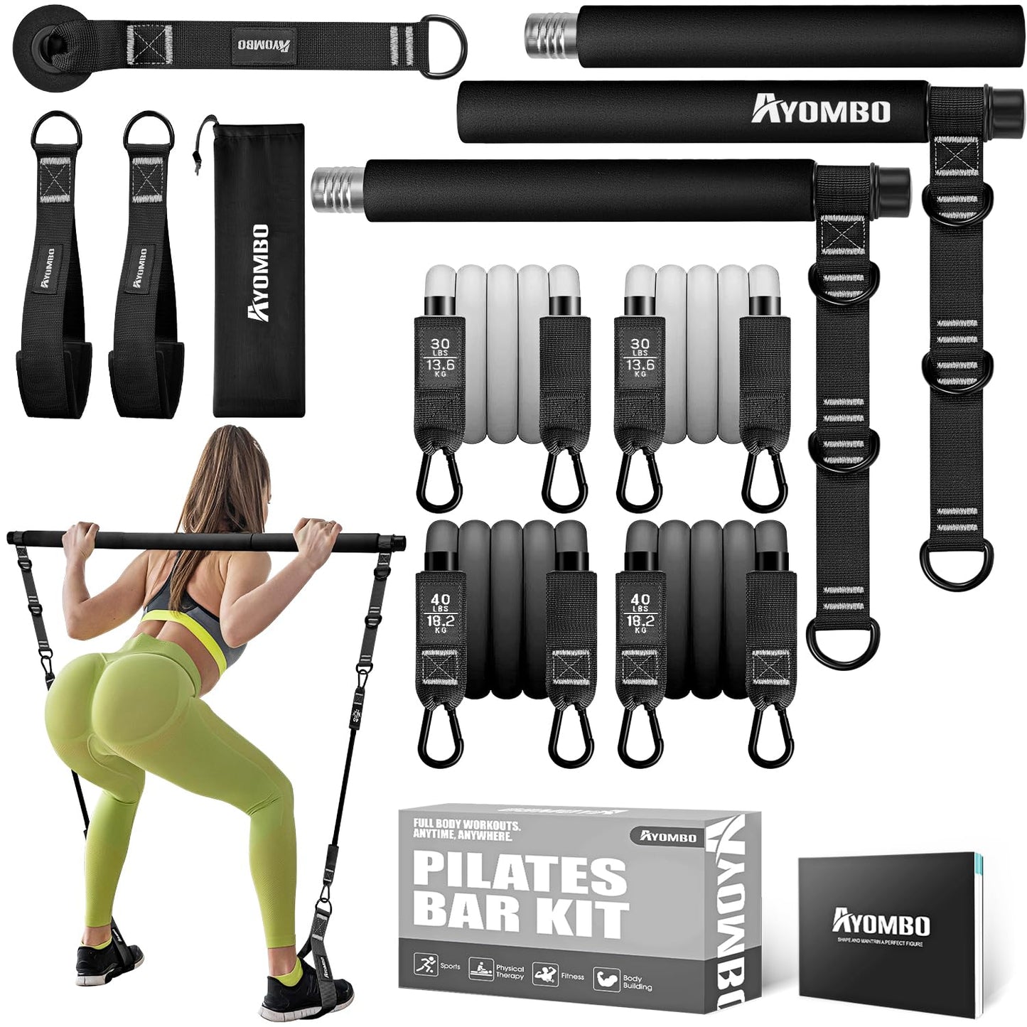 Pilates Bar Kit with Resistance Bands