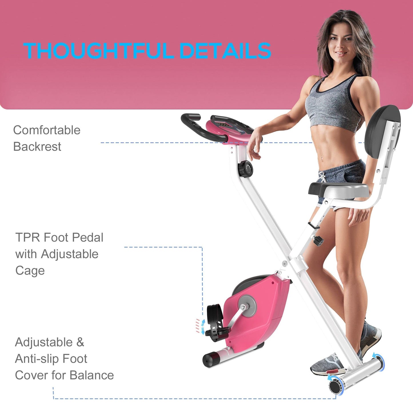 Folding Exercise Bike, Indoor Trainer