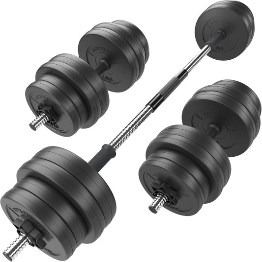 30kg Adjustable Dumbbell Barbell Weight Set