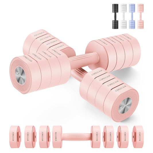 Adjustable Dumbbell Set of 2, 4 in 1 Hand Weights for Men/Women at Home