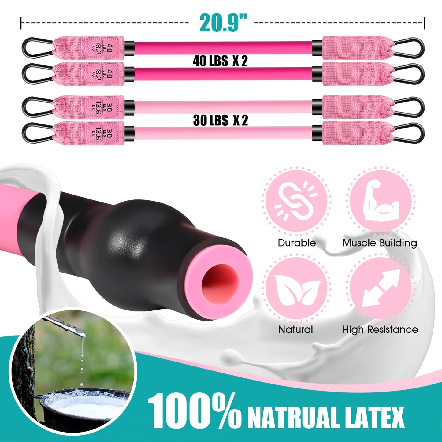 Pilates Bar Kit with Resistance Bands