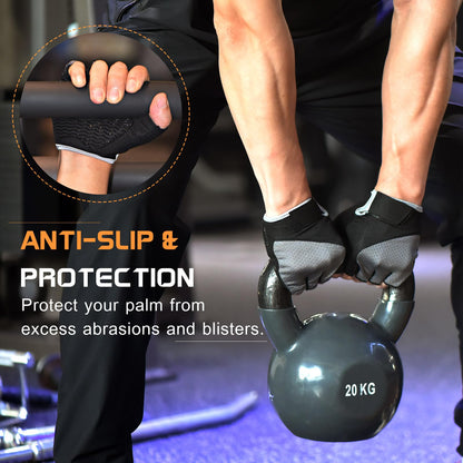 Gym Gloves, Workout Gloves, Fingerless Gloves for Weightlifting