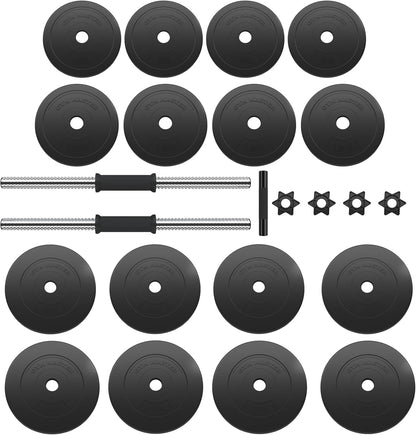 30kg Adjustable Dumbbell Barbell Weight Set