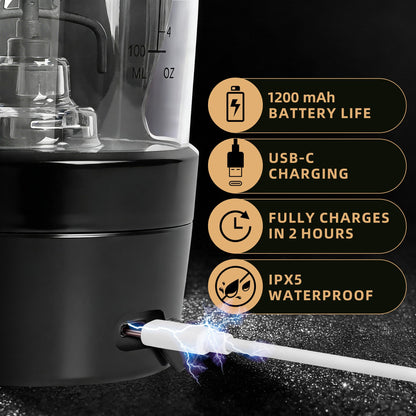 mountop Protein Shaker Bottle, USB-C Rechargeable