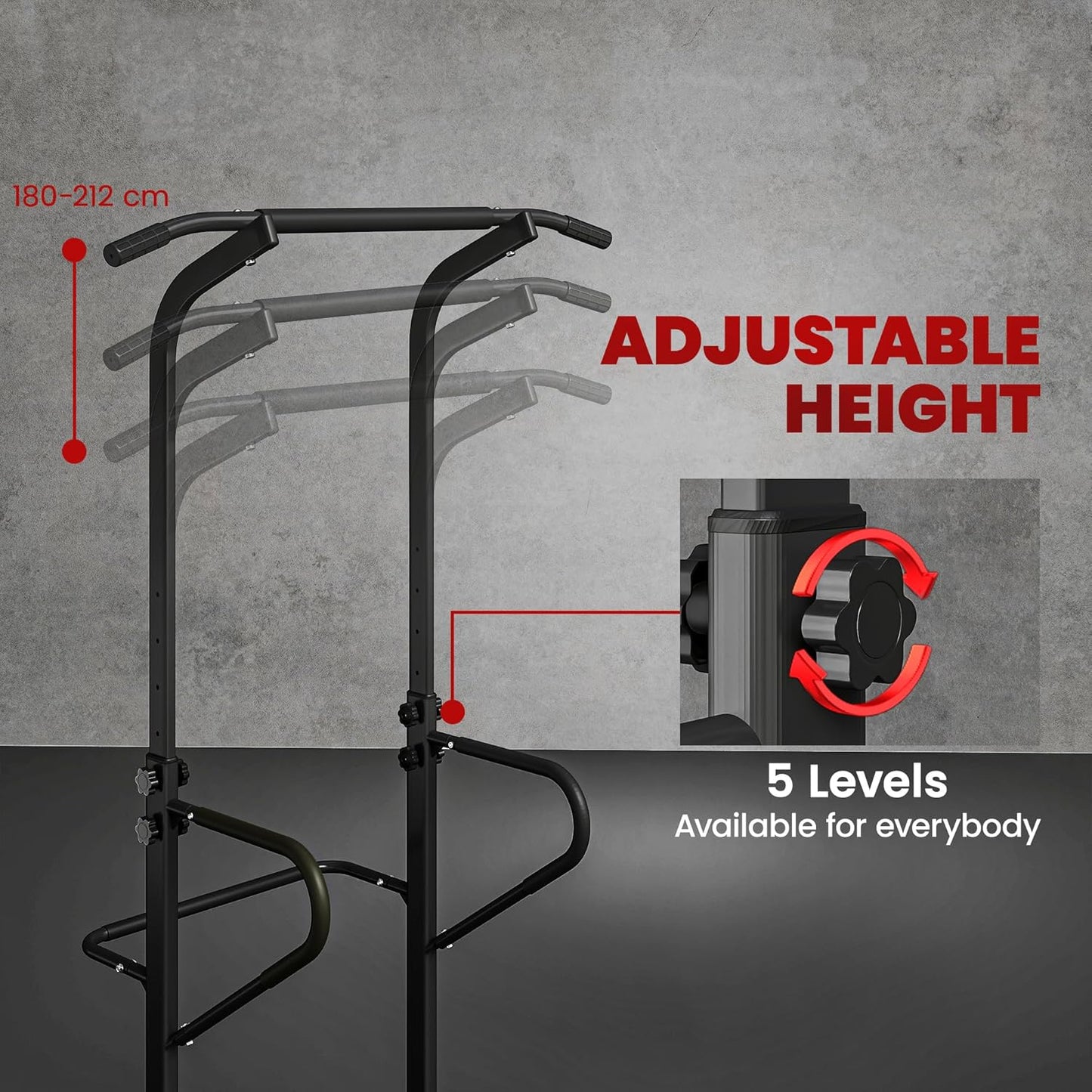 Pull Up Bar Multi-Function with Adjustable Height for Home Gym