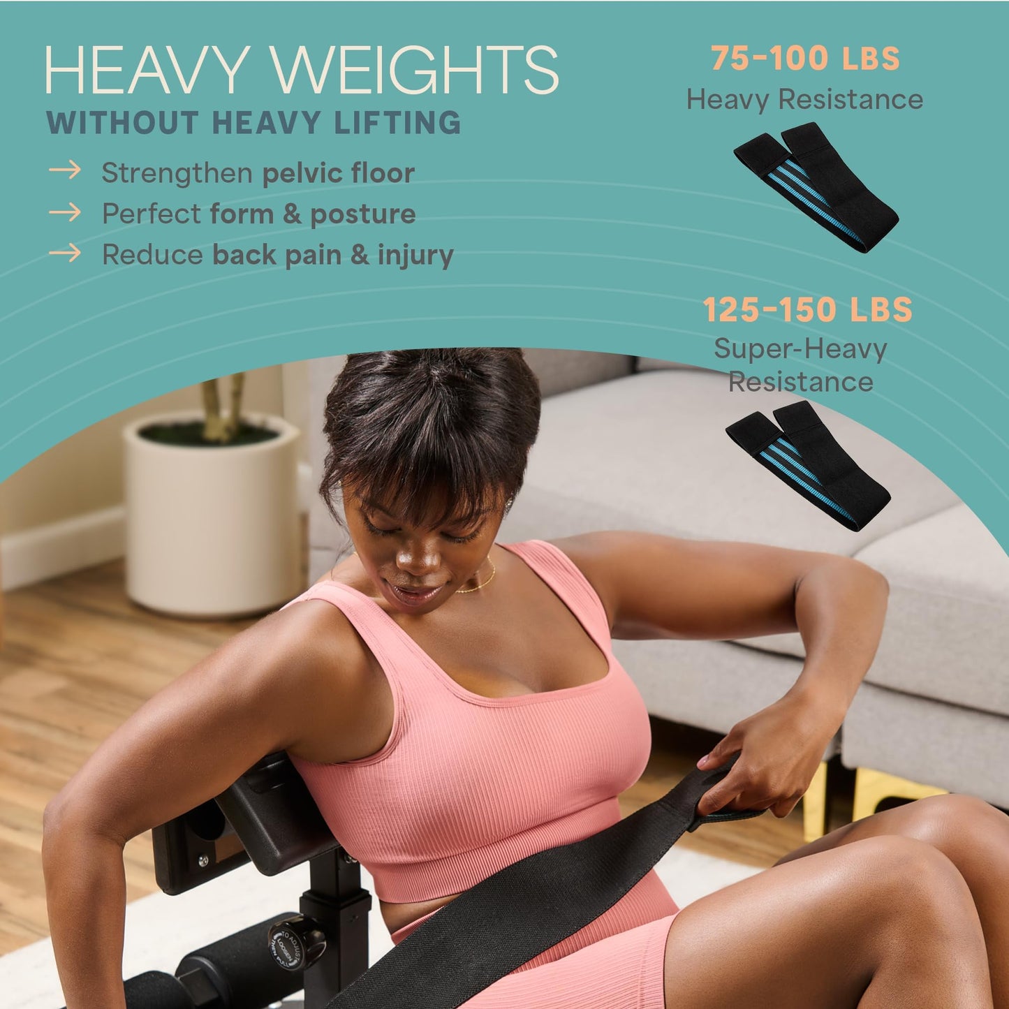 2-in-1 Squat & Glute Machine - Premium Squat Workout from Home