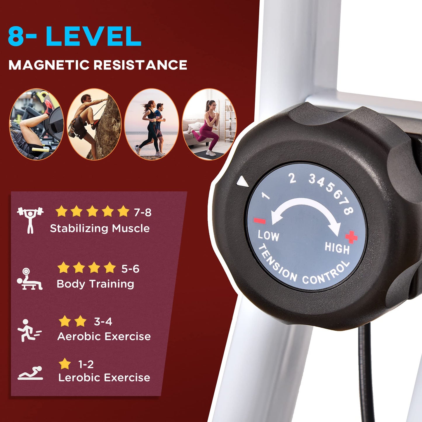 Folding Exercise Bike, Indoor Trainer