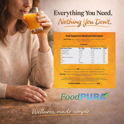 Ginger & Turmeric Shot Drink Powder 135 Servings 135g with Orange Cayenne Black Pepper