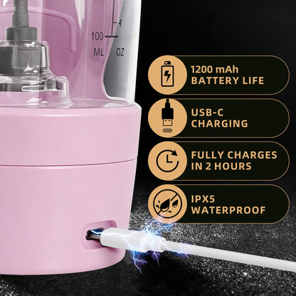 mountop Protein Shaker Bottle, USB-C Rechargeable