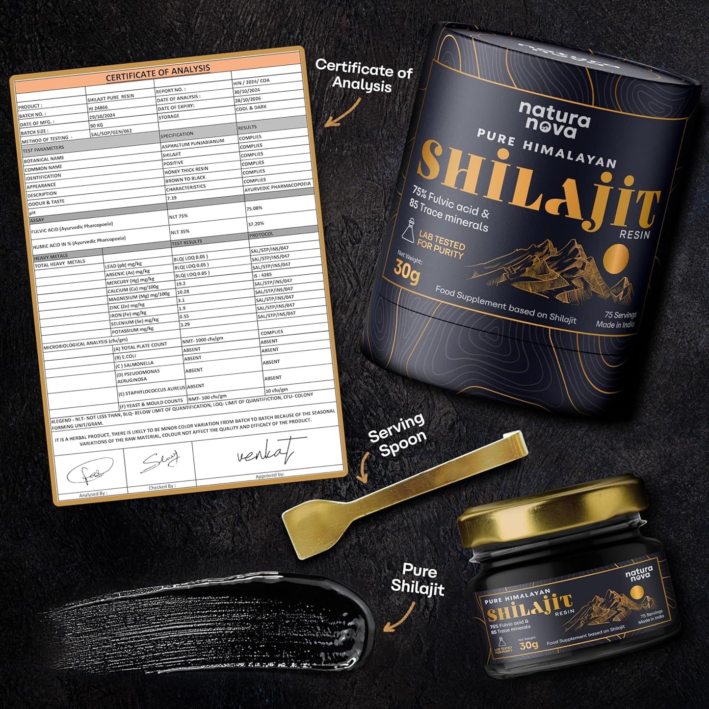 Pure Himalayan Shilajit Resin - 100% Natural | 70 Servings for Energy Boost, Immune Support
